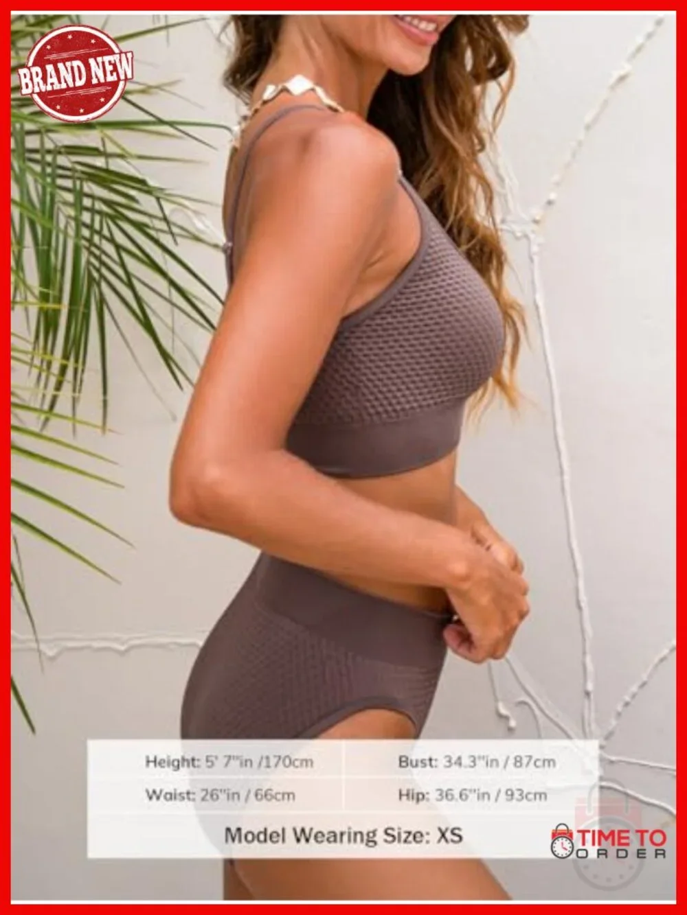 Two Piece Bikini Set Sporty Mid Rise Scoop Neck Adjustable Spaghetti Straps